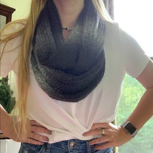 Black and Gray Ombré Infinity Scarf